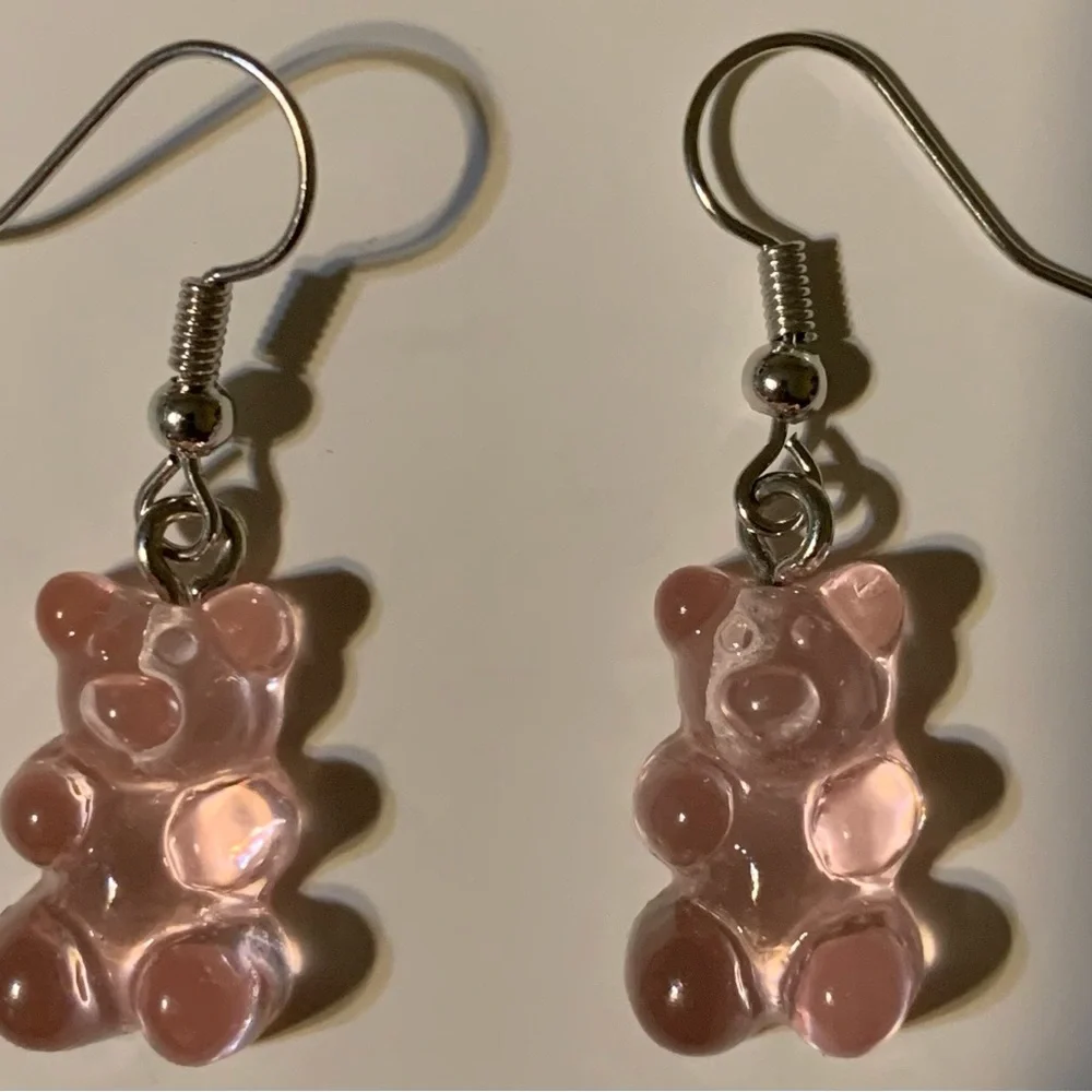 Earrings. Pink Gummy Bear Earrings